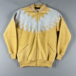 Vintage Stirling Cooper Jacket Women Medium Full Zip Embroidery Whimsy Fairy 70s